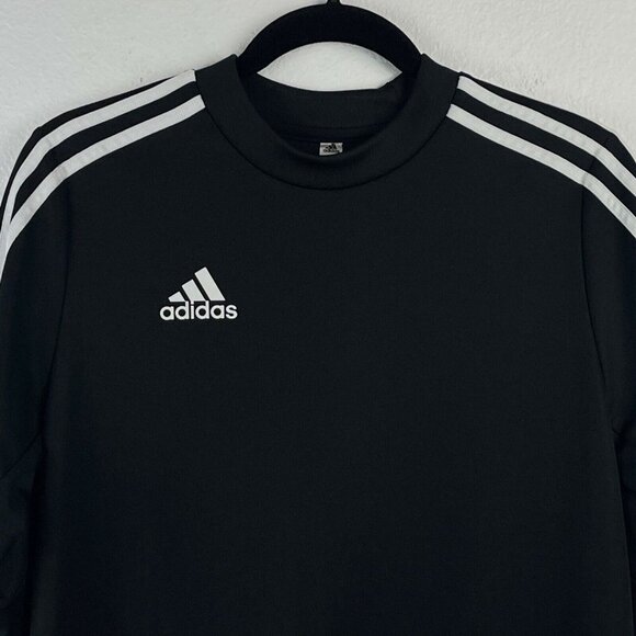 Adidas Climacool Top Kids Size L 3-Striped Long Sleeve Athletic Training Black - Picture 3 of 9